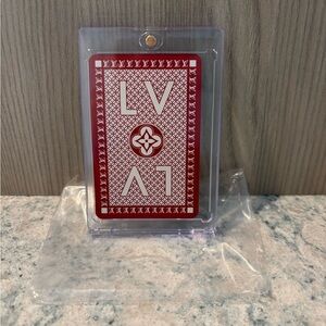 Authentic Louis Vuitton LV Playing Card in Case - 5 Of Diamonds